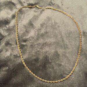 Classic Gold Twisted Chain Necklace